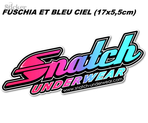 Sticker SNATCH Underwear FUSCHIA & BLEU CIEL