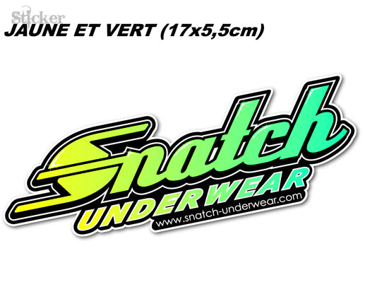 Sticker SNATCH Underwear JAUNE & VERT
