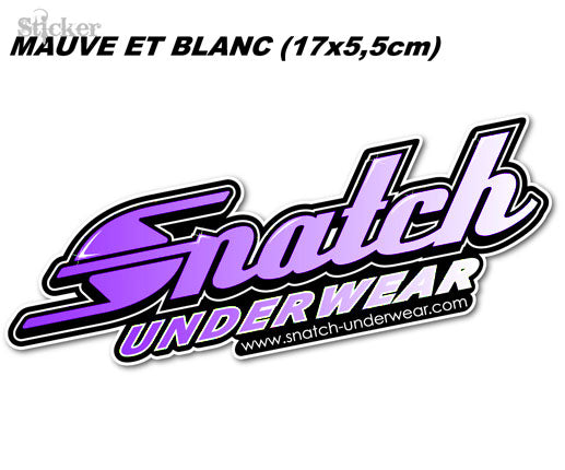 Sticker SNATCH Underwear MAUVE ET BLANC