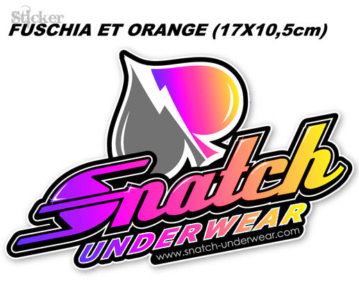 Sticker SNATCH Underwear Pique FUSCHIA & ORANGE