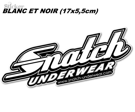 Sticker SNATCH Underwear BLANC & NOIR